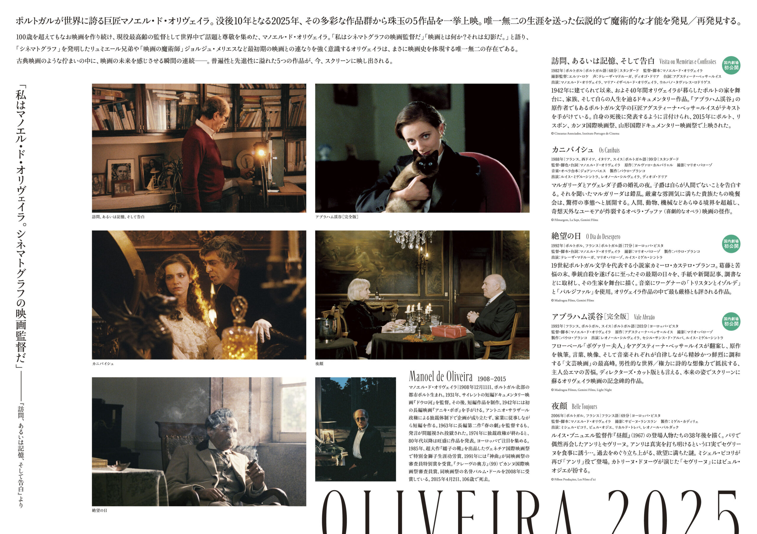 映画パンフレット　マノエル・ド・オリヴェイラ12作+ポルトガル映画祭 映画パンフレット】マノエル・ド・オリヴェイラ12冊 +